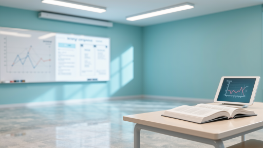 域名品牌价值展示,显示取课Quke.com在教育领域的应用前景,蓝色背景,现代化设计风格