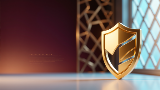 安全认证标识展示,显示域名的安全性和可靠性,盾牌图标和认证标志,专业安全风格